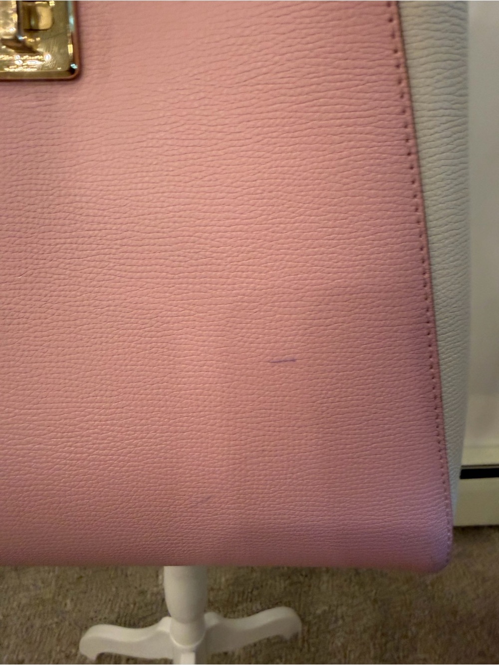 kate spade Pink, White & Tan Leather Top-Handle Shoulder Bag - Picture 4 of 6